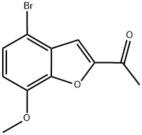 1-(4-BROMO-7-METHOXY-1-BENZOFURAN-2-YL)-1-ETHANONE Struktur