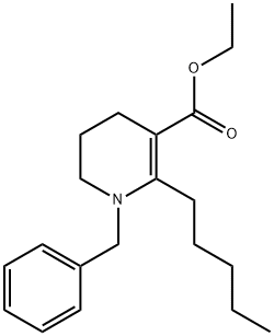 ETHYL 1-BENZYL-2-PENTYL-1,4,5,6-TETRAHYDRO-3-PYRIDINECARBOXYLATE Struktur