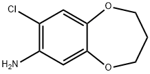 8-CHLORO-3,4-DIHYDRO-2H-1,5-BENZODIOXEPIN-7-AMINE Struktur