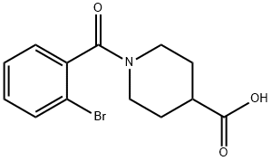 1-(2-BROMOBENZOYL)PIPERIDINE-4-CARBOXYLIC ACID Struktur