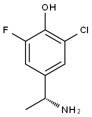 4-((1R)-1-AMINOETHYL)-2-CHLORO-6-FLUOROPHENOL Struktur