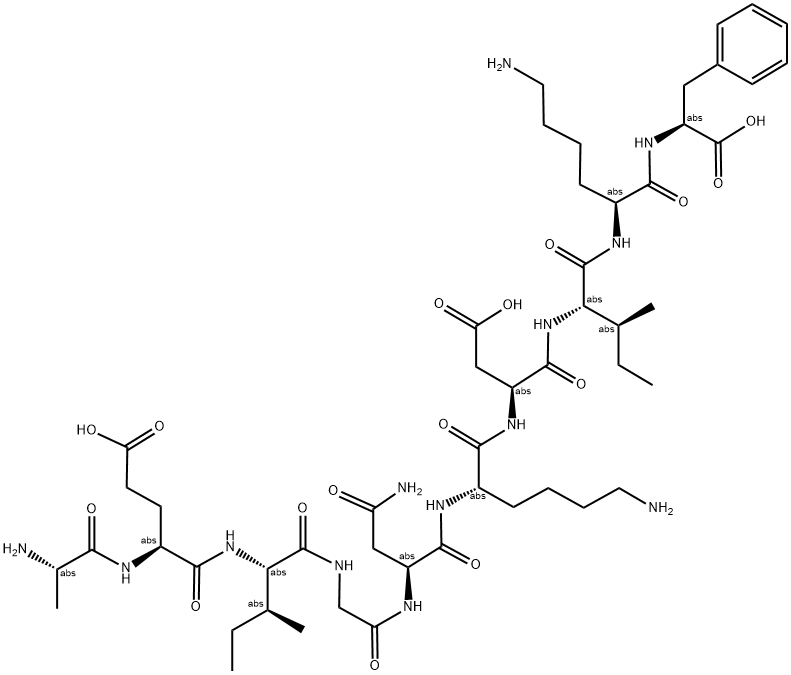 H2N-AEIGNKDIKF-OH Struktur