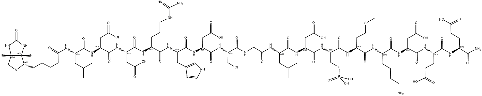 BIOT-LDDRHDSGLD(PS)MKDEE-AMIDE Struktur