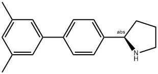 (2R)-2-[4-(3,5-DIMETHYLPHENYL)PHENYL]PYRROLIDINE Struktur