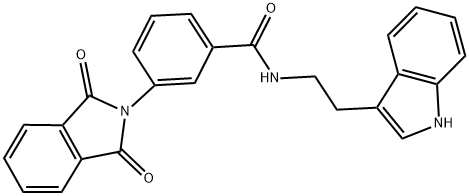 3-(1,3-DIOXO-1,3-DIHYDRO-2H-ISOINDOL-2-YL)-N-[2-(1H-INDOL-3-YL)ETHYL]BENZAMIDE Struktur