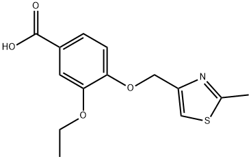 3-ETHOXY-4-[(2-METHYL-1,3-THIAZOL-4-YL)METHOXY]BENZOIC ACID Struktur