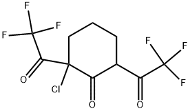 2-CHLORO-2,6-BIS(TRIFLUOROACETYL)CYCLOHEXANONE Struktur