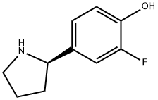 4-((2R)PYRROLIDIN-2-YL)-2-FLUOROPHENOL Struktur