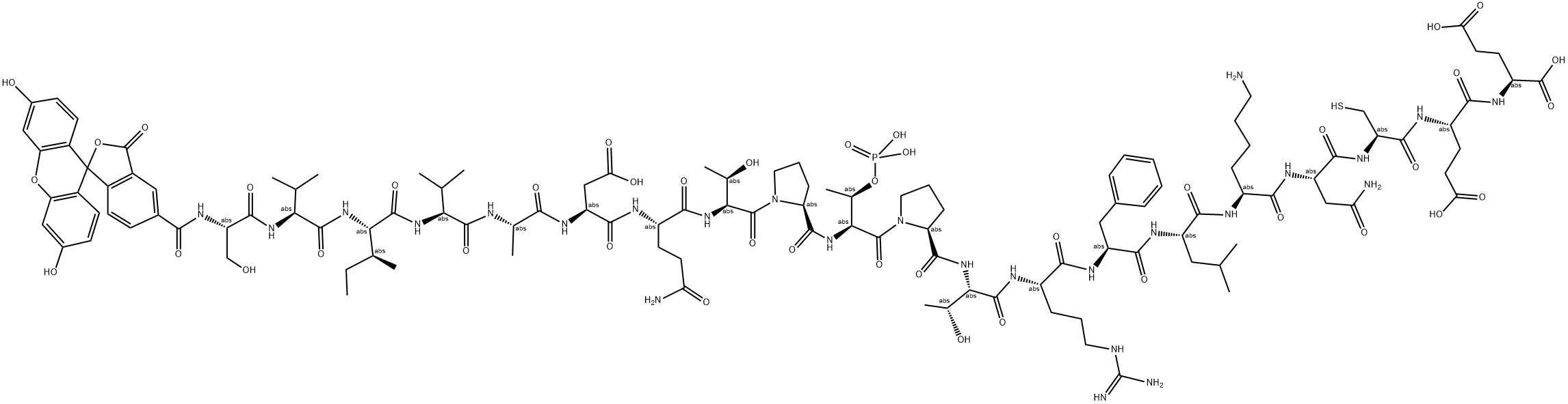 ACTIVATING TRANSCRIPTION FACTOR 2 (PTHR53) (44-63) FLUORESCEIN [MUS MUSCULUS] Struktur