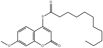 7-(METHOXYCOUMARIN-4-YL)MERCAPTO-N-UNDECANOATE Struktur