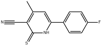 6-(4-FLUOROPHENYL)-1,2-DIHYDRO-4-METHYL-2-THIOXOPYRIDINE-3-CARBONITRILE Struktur