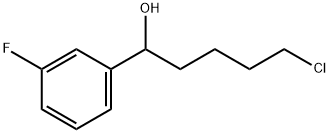 5-CHLORO-1-(3-FLUOROPHENYL)-1-PENTANOL Struktur