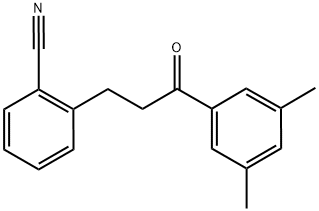 3-(2-CYANOPHENYL)-3',5'-DIMETHYLPROPIOPHENONE Struktur