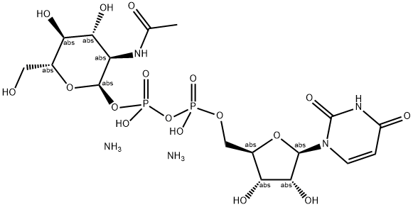 UDP-ALPHA-N-ACETYL-D-GLUCOSAMINE DIAMMONIUM SALT Struktur