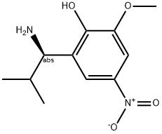 2-((1R)-1-AMINO-2-METHYLPROPYL)-6-METHOXY-4-NITROPHENOL Struktur