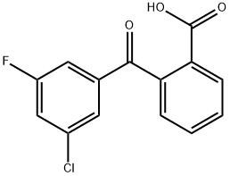 2-(3-CHLORO-5-FLUOROBENZOYL)BENZOIC ACID Struktur