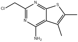 2-(CHLOROMETHYL)-5,6-DIMETHYLTHIENO[2,3-D]PYRIMIDIN-4-AMINE Struktur