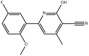 6-(5-FLUORO-2-METHOXYPHENYL)-2-HYDROXY-4-METHYLPYRIDINE-3-CARBONITRILE Struktur