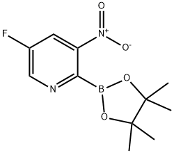 5-FLUORO-3-NITROPYRIDINE-2-BORONIC ACID PINACOL ESTER Structure