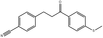 3-(4-CYANOPHENYL)-4'-THIOMETHYLPROPIOPHENONE Struktur