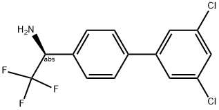 (1S)-1-[4-(3,5-DICHLOROPHENYL)PHENYL]-2,2,2-TRIFLUOROETHYLAMINE Struktur