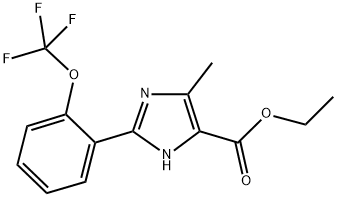 5-METHYL-2-(2-TRIFLUOROMETHOXYPHENYL)-3H-IMIDAZOLE-4-CARBOXYLIC ACID ETHYL ESTER Struktur