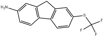 7-[(TRIFLUOROMETHYL)THIO]-9H-FLUOREN-2-AMINE Struktur