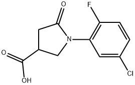 1-(5-CHLORO-2-FLUOROPHENYL)-5-OXOPYRROLIDINE-3-CARBOXYLIC ACID Struktur