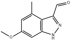 6-METHOXY-4-METHYL-3-(1H)INDAZOLE CARBOXALDEHYDE Struktur