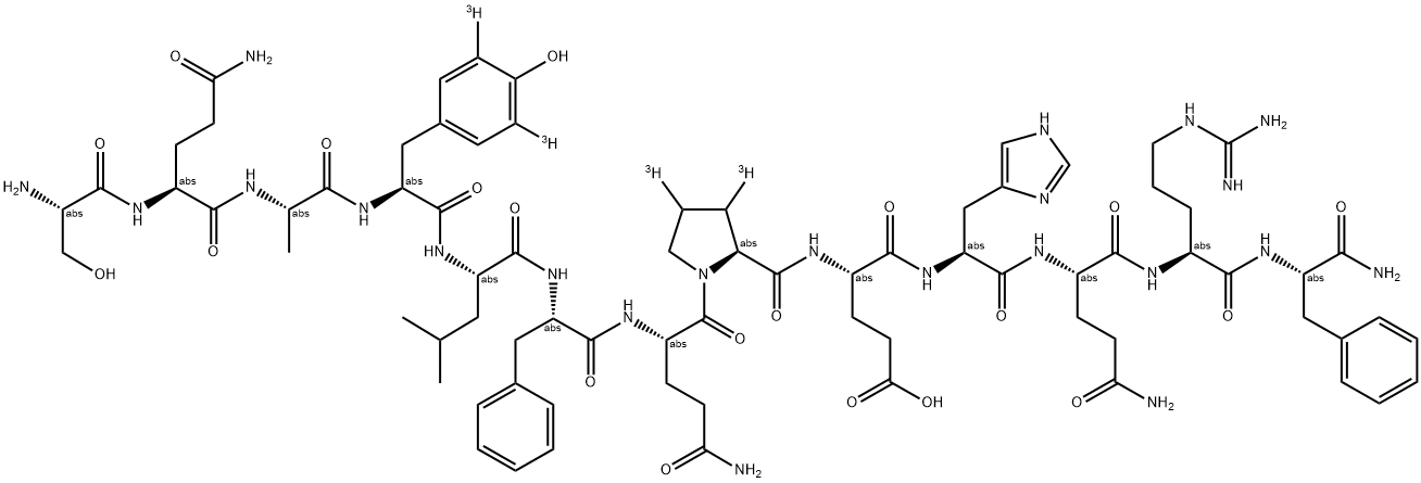 NEUROPEPTIDE FF (HUMAN), [TYR-3,5-PRO-3,4-3H] Struktur