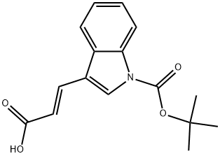 3-(2-CARBOXY-VINYL)-INDOLE-1-CARBOXYLIC ACID TERT-BUTYL ESTER Struktur