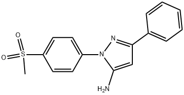 1-(4-(METHYLSULFONYL)PHENYL)-3-PHENYL-1H-PYRAZOL-5-AMINE Struktur