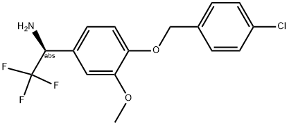 (1S)-1-(4-[(4-CHLOROPHENYL)METHOXY]-3-METHOXYPHENYL)-2,2,2-TRIFLUOROETHYLAMINE Struktur