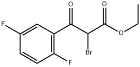 ETHYL 2-BROMO-3-(2,5-DIFLUOROPHENYL)-3-OXO-PROPANOATE Struktur