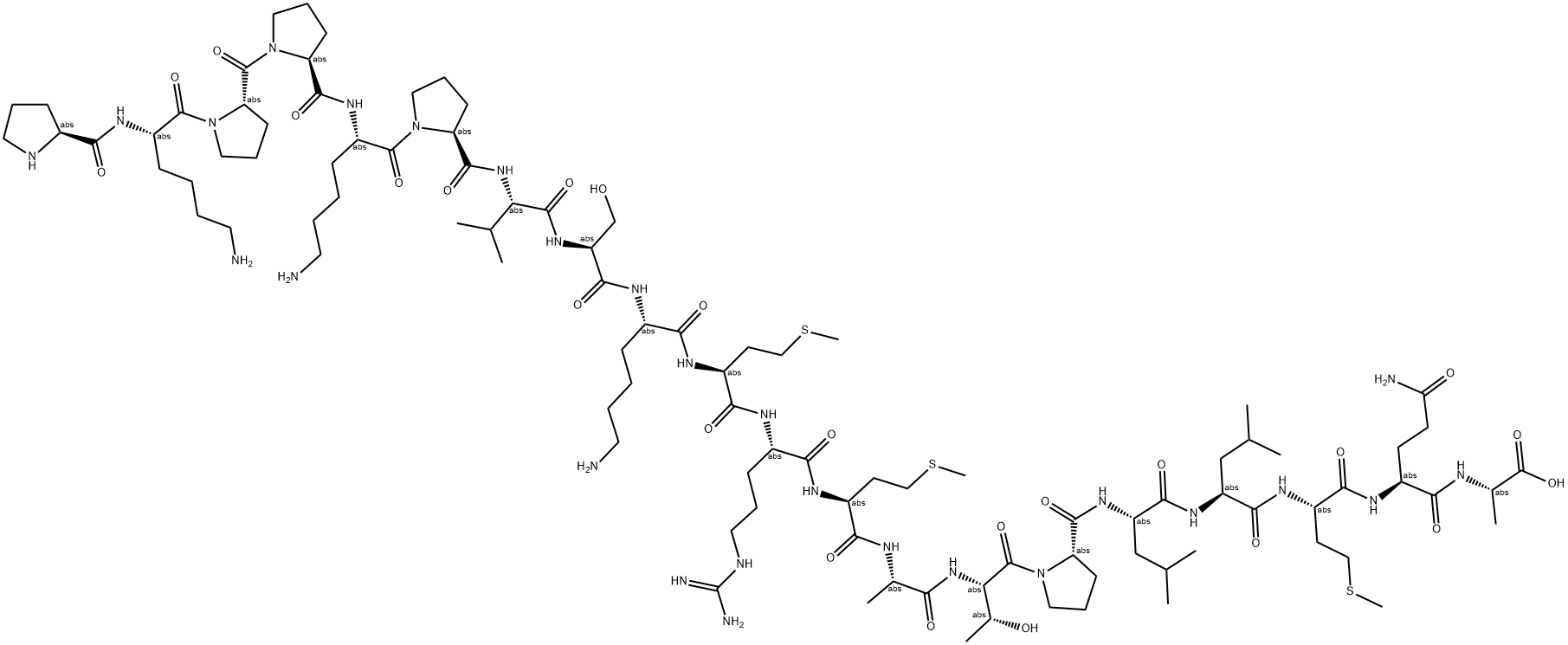 CD74 ANTIGEN (INVARIANT POLYPEPTIDE OF MAJOR HISTOCOMPATIBILITY COMPLEX, CLASS II ANTIGEN-ASSOCIATED) (98-117) [HOMO SAPIENS] Struktur