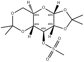 1,2:4,6-DI-O-ISOPROPYLIDENE-3-O-METHANESULFONYL-ALPHA-D-GLUCOFURANOSE Struktur