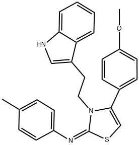 N-[3-[2-(1H-INDOL-3-YL)ETHYL]-4-(4-METHOXYPHENYL)-1,3-THIAZOL-2(3H)-YLIDENE]-4-METHYLANILINE