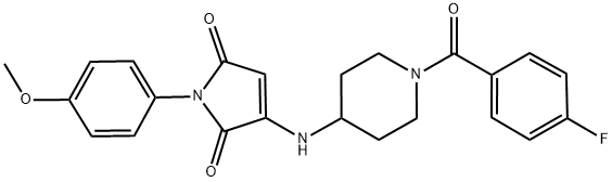 3-(1-(4-FLUOROBENZOYL)PIPERIDIN-4-YLAMINO)-1-(4-METHOXYPHENYL)-1H-PYRROLE-2,5-DIONE