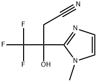 4,4,4-TRIFLUORO-3-HYDROXY-3-(1-METHYL-1H-IMIDAZOL-2-YL)BUTANENITRILE Struktur