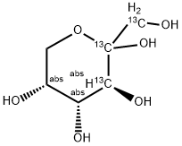 D-[1,2,3-13C3]FRUCTOSE Struktur