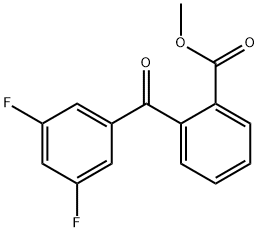 METHYL 2-(3,5-DIFLUOROBENZOYL)BENZOATE Struktur