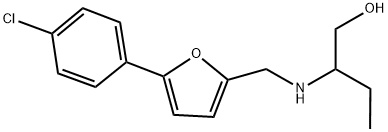 2-(((5-(4-CHLOROPHENYL)-2-FURYL)METHYL)AMINO)BUTAN-1-OL Struktur