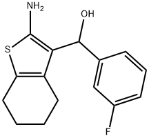 (2-AMINO-4,5,6,7-TETRAHYDRO-1-BENZOTHIEN-3-YL)(3-FLUOROPHENYL)METHANOL Struktur