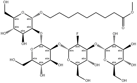 8-METHOXYCARBONYLOCTYL ALPHA-D-GLUCTO-PYRANOSYL(1-3)-2-DEOXY-2-FLUORO-ALPHA-D-MANNOPYRANOSYL(1-2)-ALPHA-D-MANNO-PYRANOSYL(1-2)-ALPHA-D-MANNOPYRANOSIDE Struktur