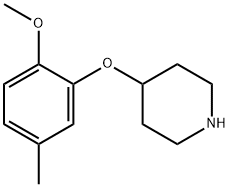 4-(2-METHOXY-5-METHYL-PHENOXY)-PIPERIDINE Struktur