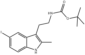 TERT-BUTYL [2-(5-IODO-2-METHYL-1H-INDOL-3-YL)ETHYL]CARBAMATE Struktur