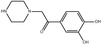 1-(3,4-DIHYDROXYPHENYL)-2-PIPERAZIN-1-YLETHANONE Struktur