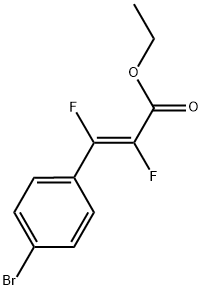 ETHYL (E)-3-(4-BROMOPHENYL)-2,3-DIFLUORO-2-PROPENOATE Struktur