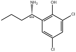 2-((1S)-1-AMINOBUTYL)-4,6-DICHLOROPHENOL Struktur