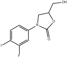 3-(3-FLUORO-4-IODOPHENYL)-5-HYDROXYMETHYLOXAZOLIDIN-2-ONE Struktur